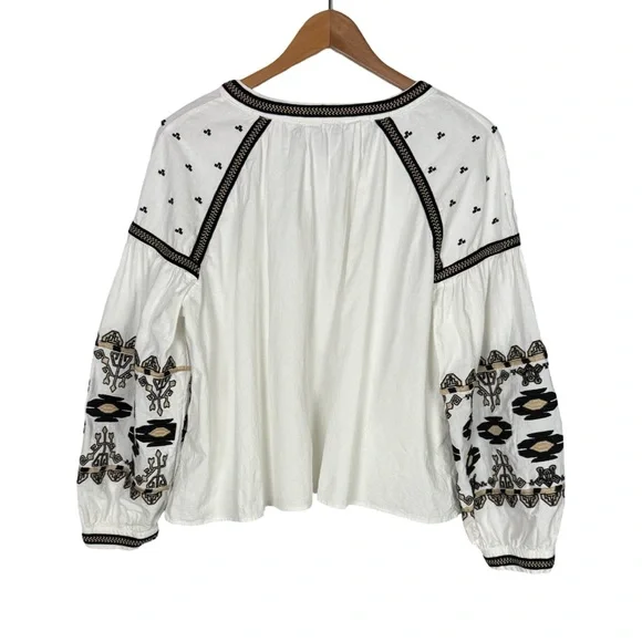 RD + Koko Shirt Jacket Embroidered Boho Blouse Peasant Festival Renaissance - Picture 3 of 9